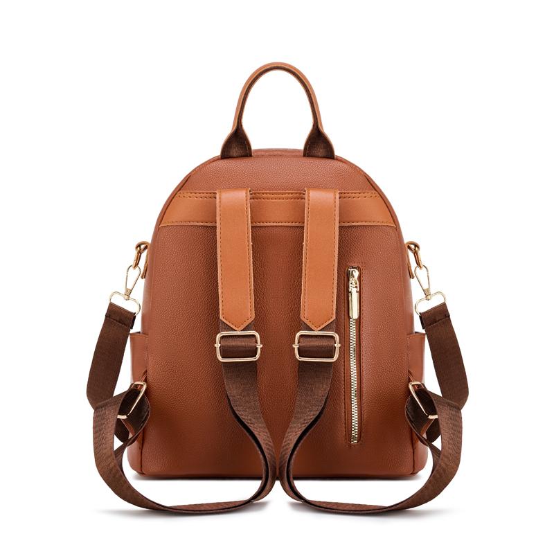 Damski plecak podróżny z nadrukiem PU, duża pojemność, wielofunkcyjny, na ramię, crossbody