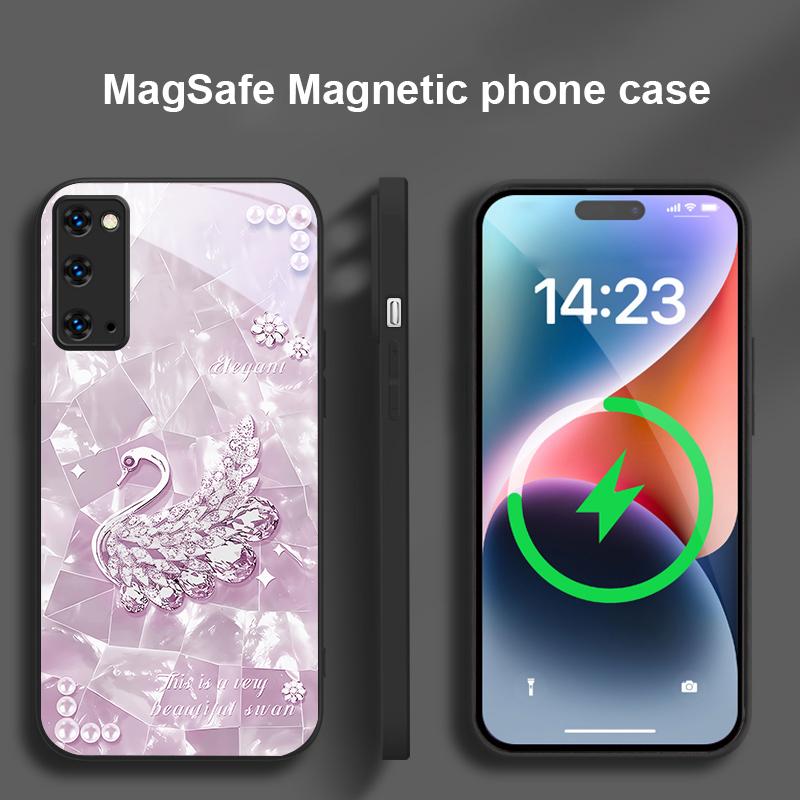 A twinkling little pearl For Samsung S25 S25 Edge S25Ultra S8 9 10 20 S21 Pro 22 Plus S23 FE S24 Ultra Magsafe Glass Phone Case
