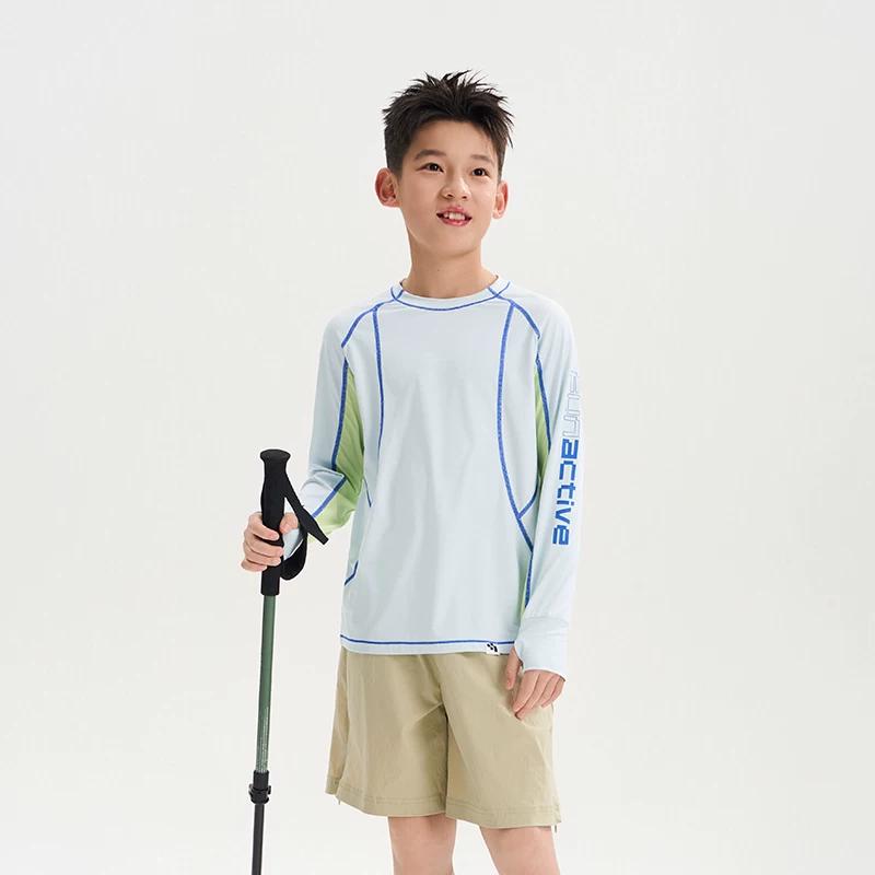 FUN ACTIVE Boy's Cooling Quick-Dry Long Sleeve T-Shirt