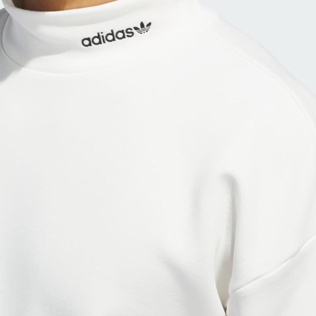 Adidas Originály Mock FW24 Basketbalová móda Pohodlná Logo značky Sportovní ležérní Pulovrová mikina Unisex mikina Bílá IY7377