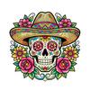 Dia De Los Muertos Window Clings Flower Skull Wall Sticker, Day of The Dead Decorative Mexican Style Festival Ornaments Decals, Waterproof PVC