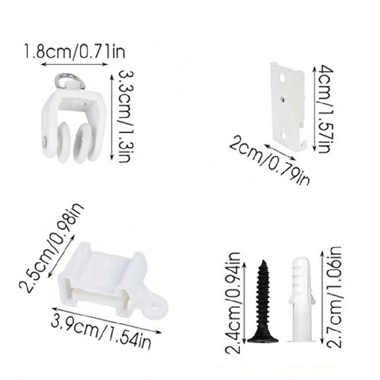 Customizable Ceiling Curtain Track Kits 3Meter White Rails with All Accessories Set for Functional Window Treatments