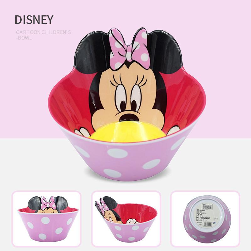 Disney Cartoon-Prinzessinnen Elsa und Olaf Mickey und Minnie Daisy Stitch und McQueen Silikon-Platzsets und Melamin-Baby-Fressnäpfe