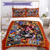 Demon Slayer Pattern Printed 3PCS Bedding Set, Soft Skin-Friendly Washable Duvet Cover & Pillowcases Set