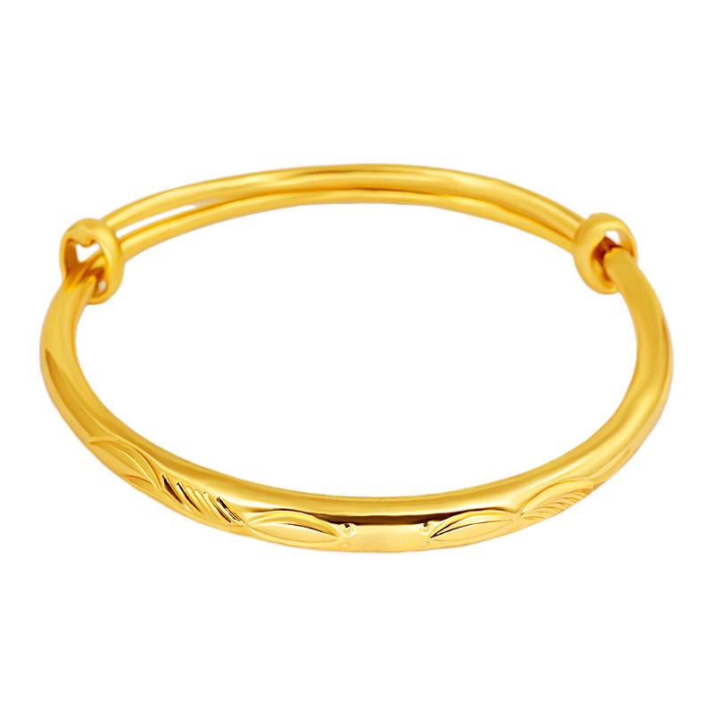 Douyin pozlacený mosazný nastavitelný náramek znamení Ryb pro ženy
