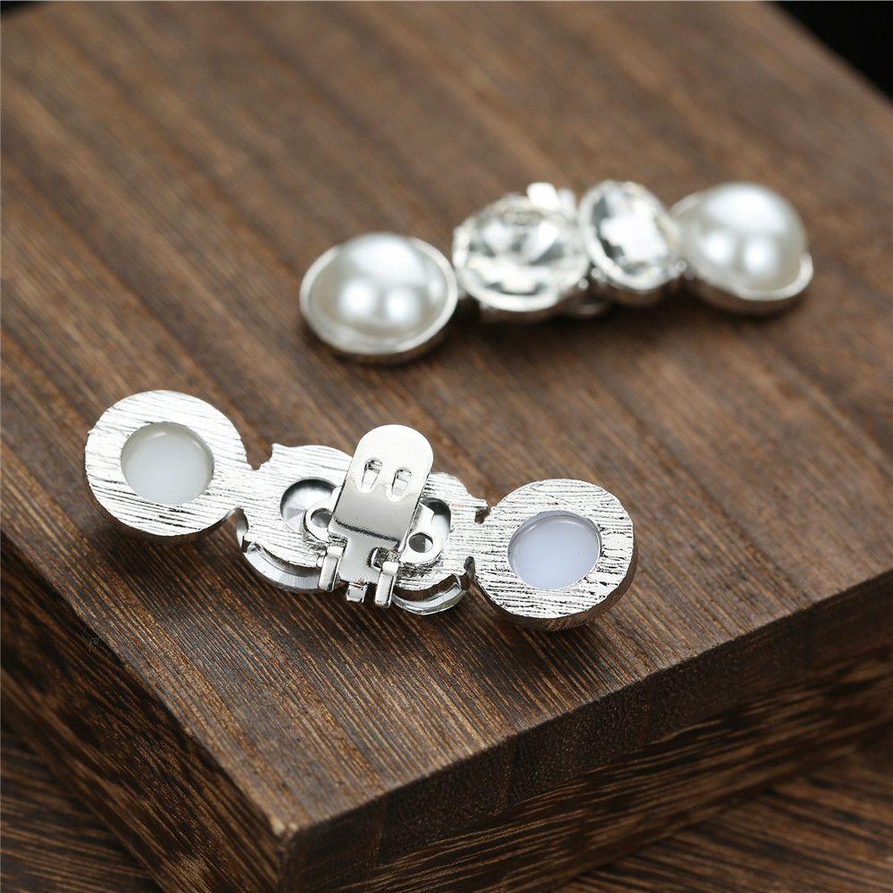 2pcs High Heel Women Bride Decoration Rhinestone Shoe Clip Wedding Shoes Shiny Decorative Clips Silk Flower Charm Buckle