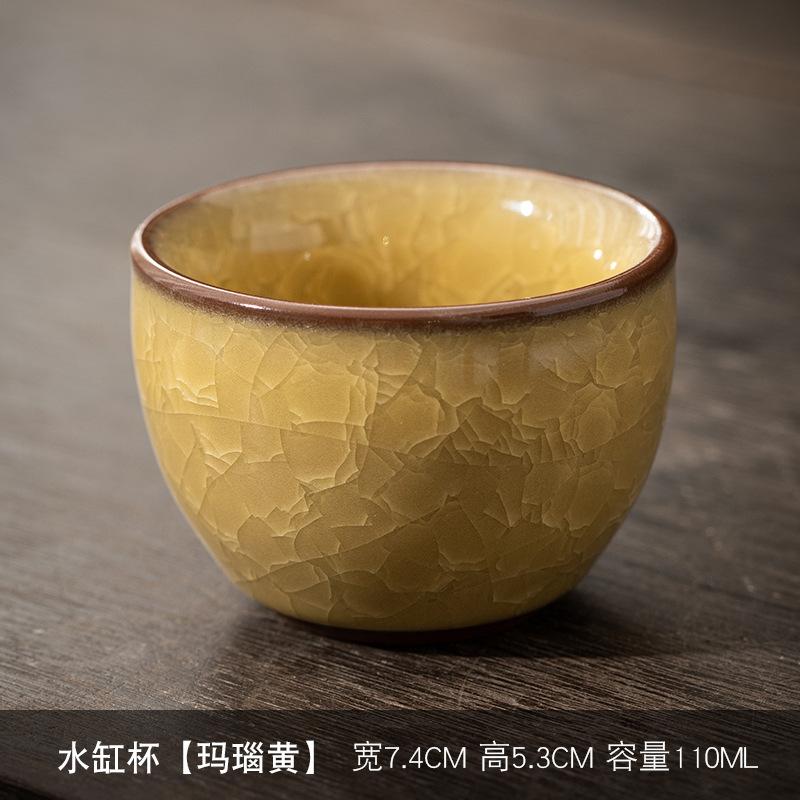 Ceramic Ice Flower Glaze Tea Master Jian Zhan Four Seasons Gift Box Set Water Markless Large Finger Cup Factory Dire