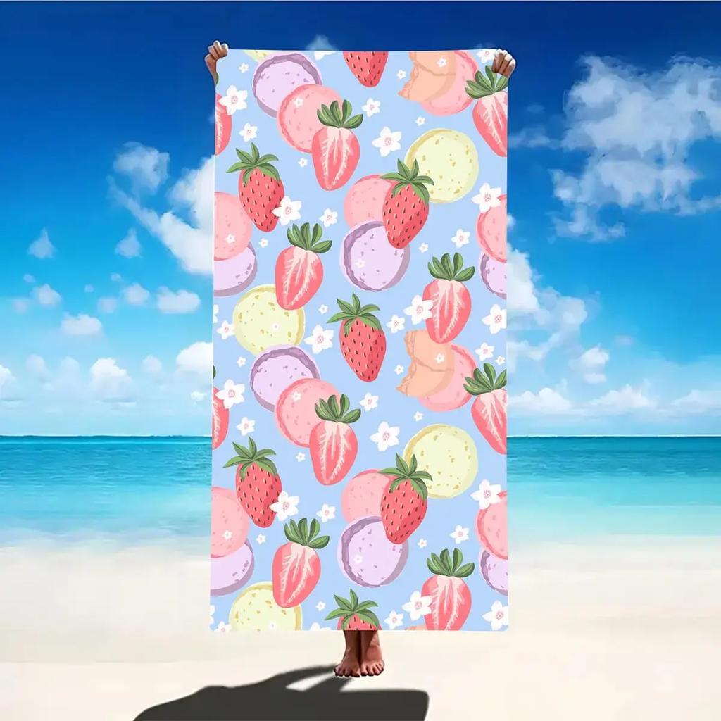 Beach Towel Portable Quick Fast Dry Sand Outdoor Travel Swim Blanket Thin Yoga Floral Print Mat Personalization Stripes Towel