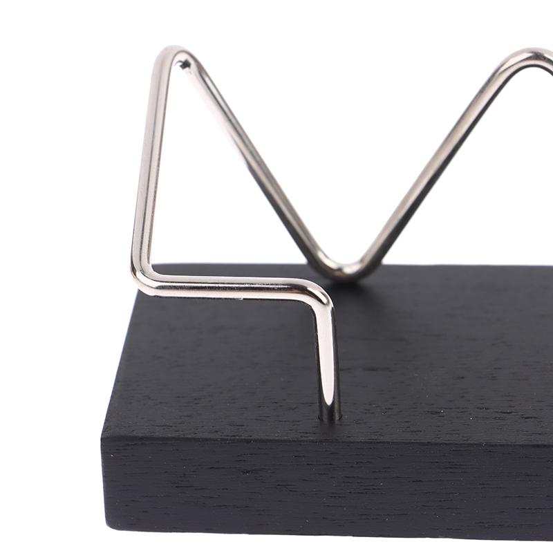 Desk Wooden Business Card Display Stand Wood Business Card Holder For Postcard Holder For Office Home Desktop