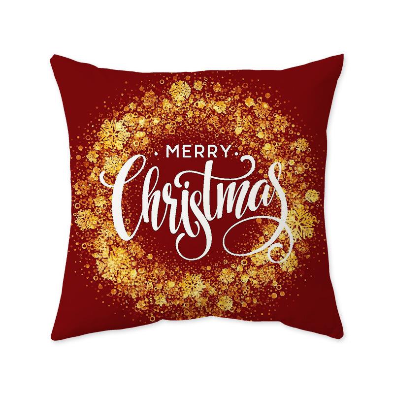 Christmas Atmosphere Cushion Pillow Bedside Sofa Living Room Printed Decorative Letter Pillow Cover