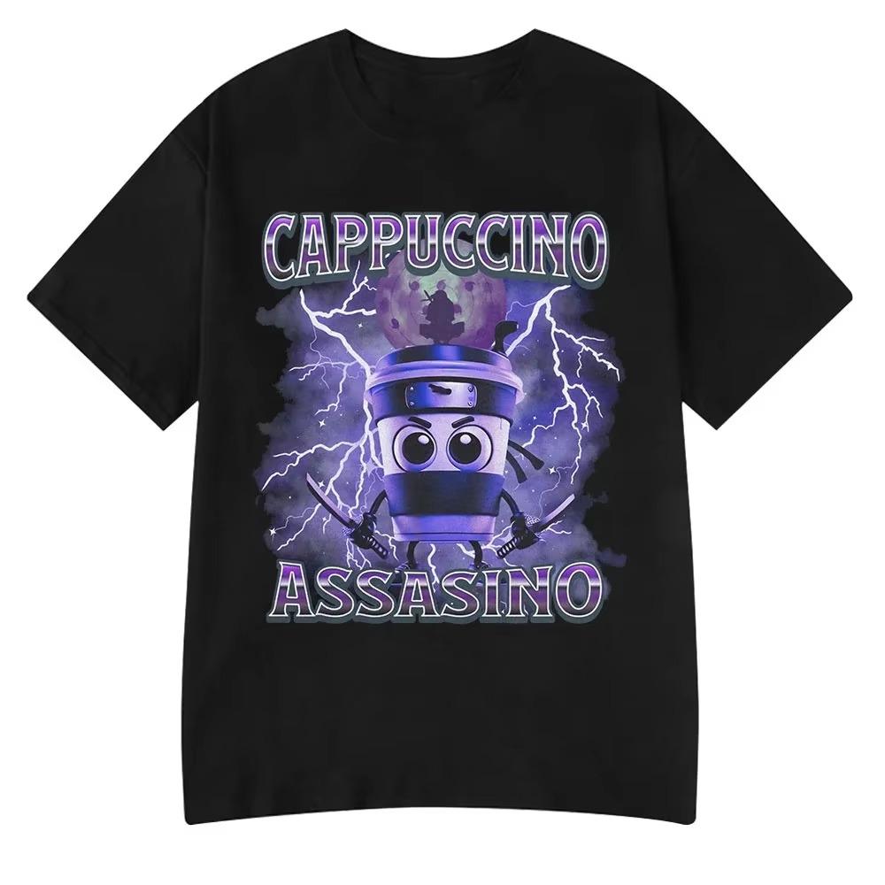 Tralalero Tralala  T-shirt Tungtung Sahur Brainrot Kids Anime Tees Boy Girl Summer Short Sleeve 3d Tops Children Clothes