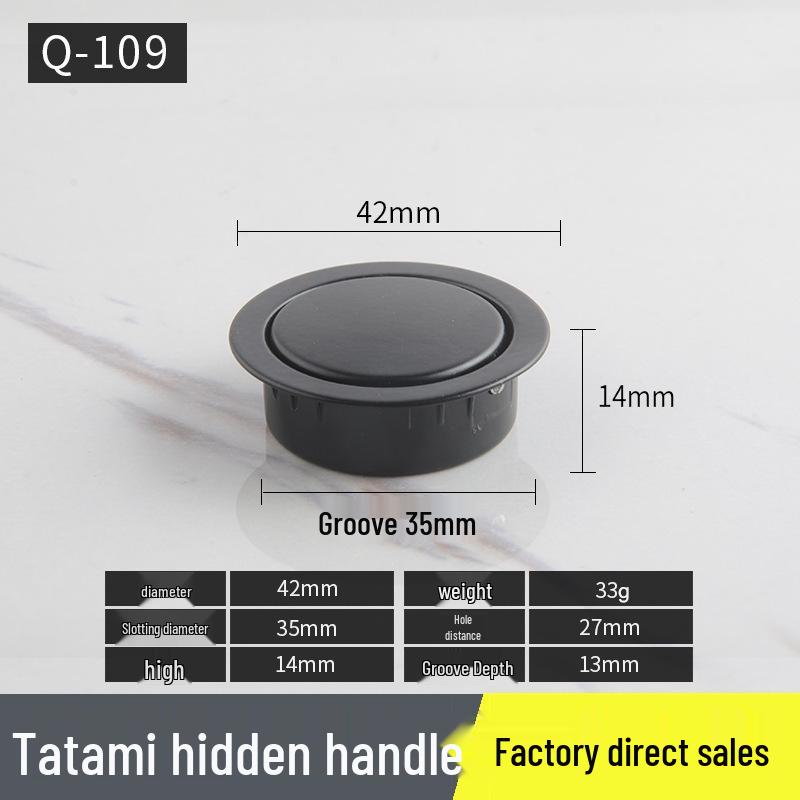 Japanese Tatami Modern Invisible Drawer with Built-in Rotary Handle