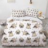Cartoon Animal Spotted Dog Comforter Cover Set Single Bulldog Bones Footprints Duvet Cover Sets Kids,Home Textile Sausage Dog