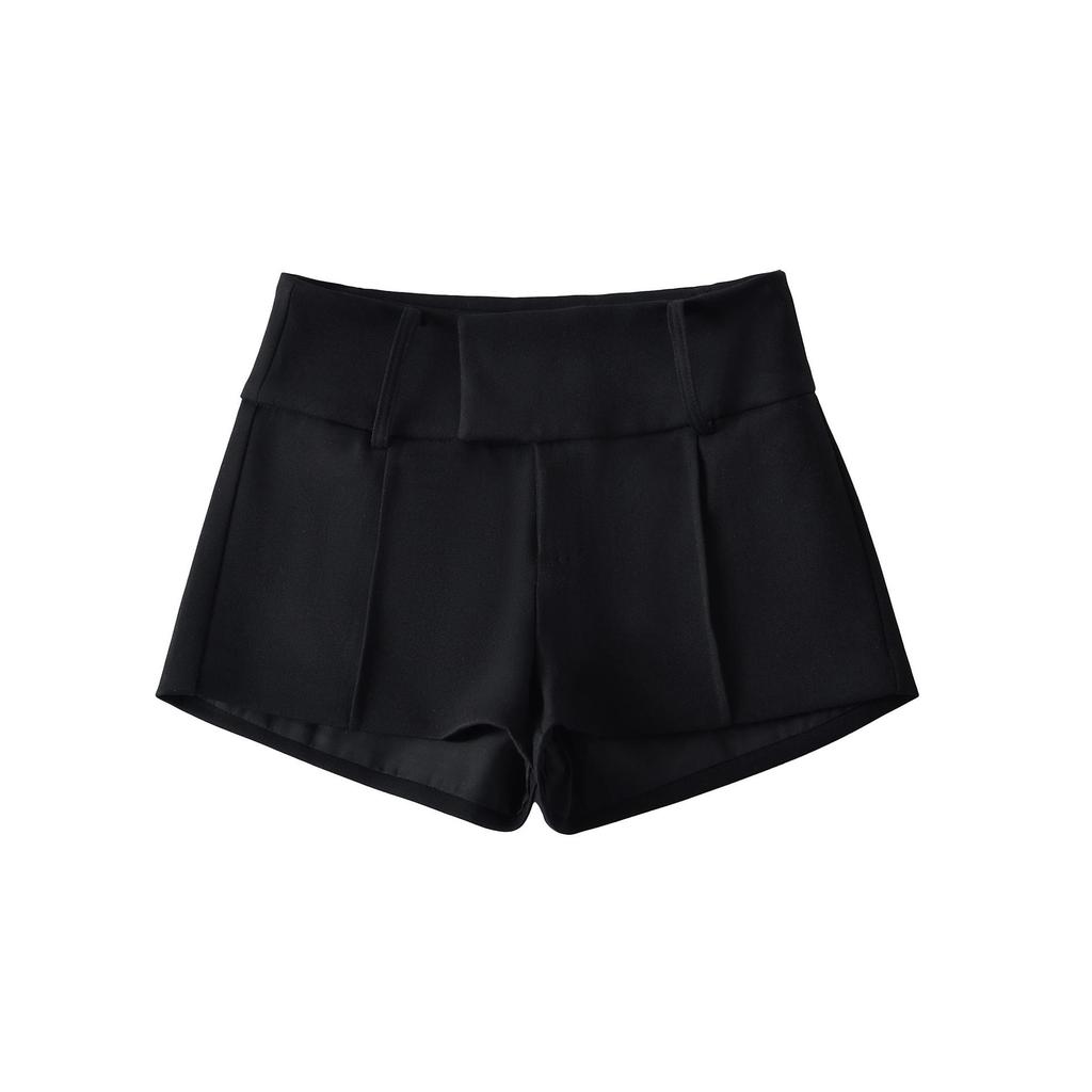 Korean Style Women's Versatile Low-Waist A-Line Shorts - Slimming Fit, Petite Wide Waist, Spring 2026 New Arrival.