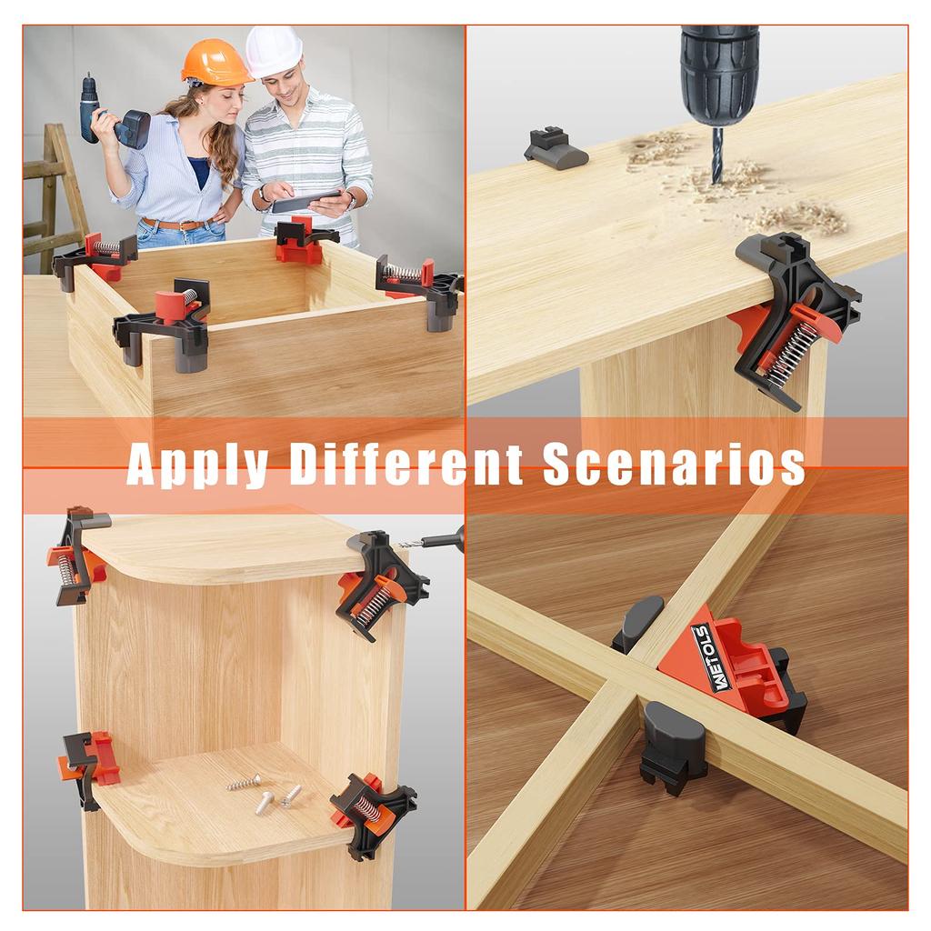 2/4pcs 90 Degree Positioning Squares Right Angle Clamps for Woodworking Corner Clamp Carpenter Clamping Tool for Cabinets
