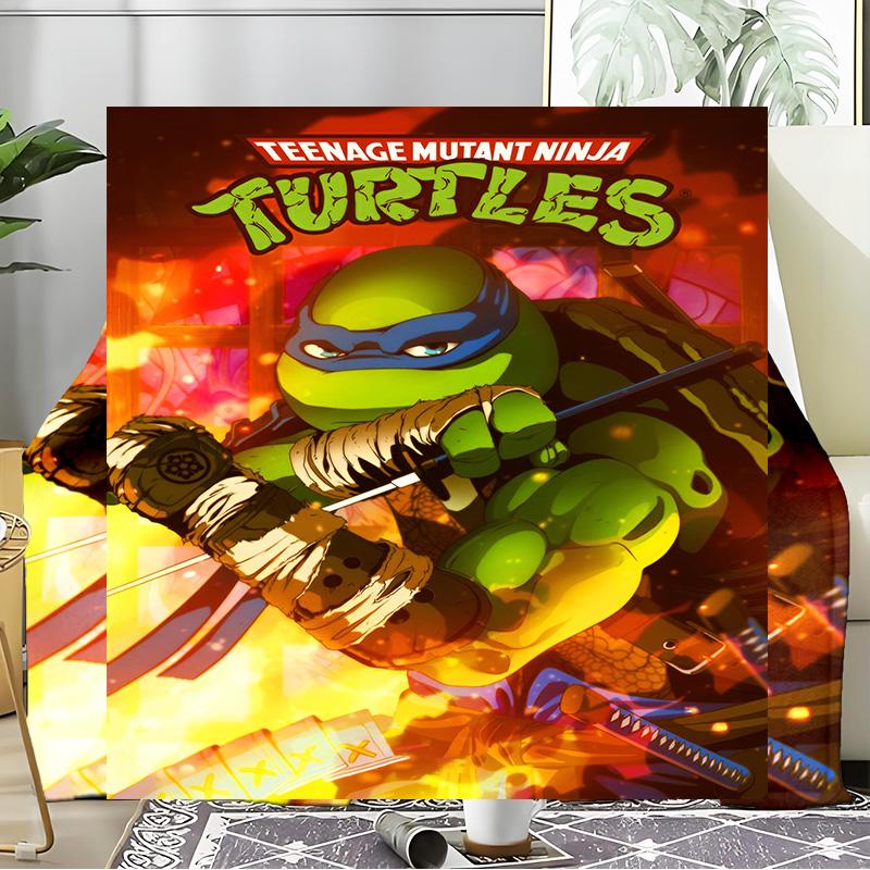 Ninja Turtles Adventure Blanket Flannel Throw for Sofa, Indoor, Camping, Living Room, Office, Chair, And Bed Soft Birthday Gift