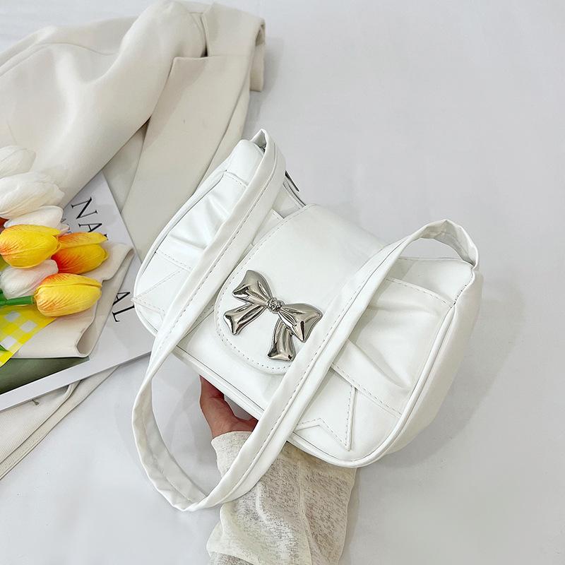 Solid Color Beautiful Niche Armpit Bag New Trendy Fashion Versatile Portable Shoulder Pleated Bag