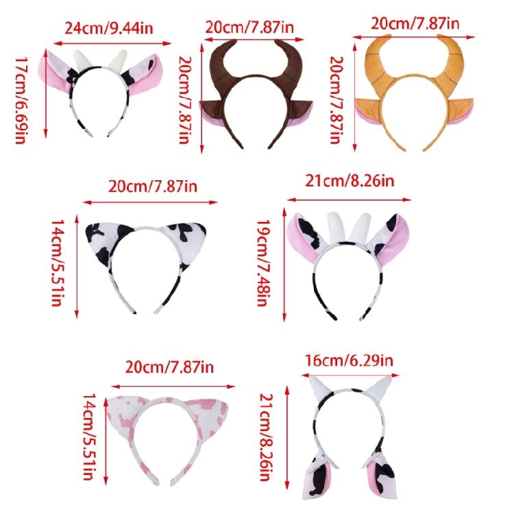 Practical Cartoon Cow Horn Headband with Soft Plush Suitable for Various Ages and Head Sizes Kids Teen Accessories
