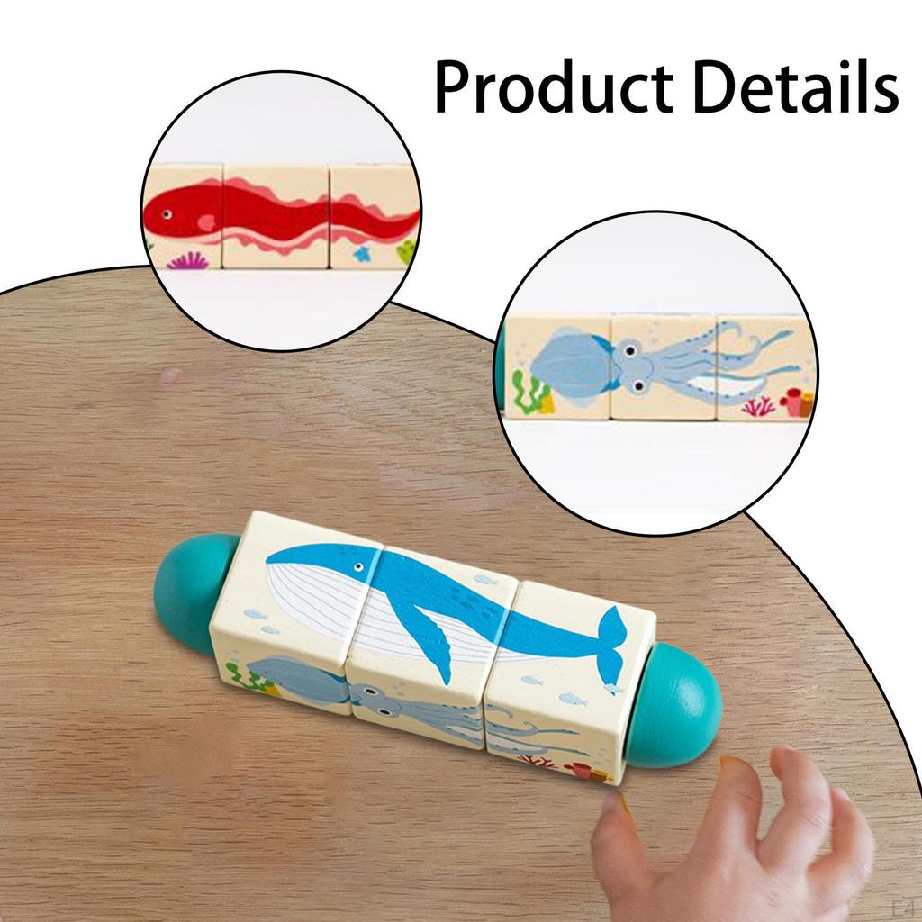 Building Toy, Preschool Educational Toys, Wooden Game, Puzzle Game for Toddlers Ages 1-3