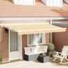 Yellow and White Retractable Awning Frame 350 x 200 cm