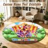 Round Rug Custom NameThe Amazing Digital Circus Pattern Non Slip Carpet Home Floor Decor