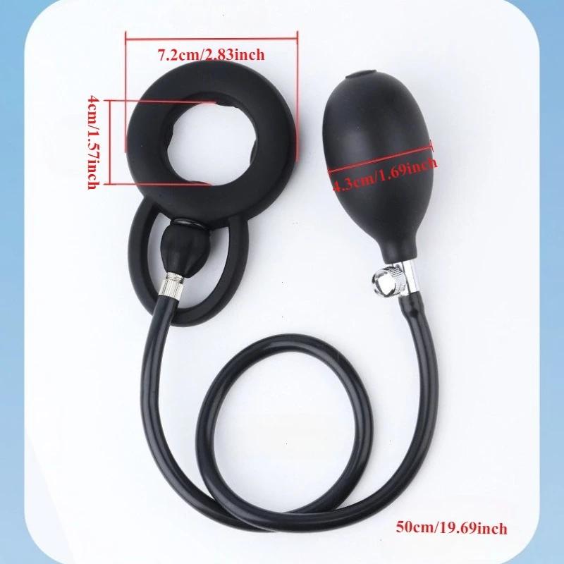 Anello per Pene Gonfiabile Ritardo Eiaculazione Anello per Pene Miglioramento Erezione Silicone Liquido Allenamento al Flirt Masturbatore Maschile Giocattoli Sessuali