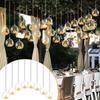 6/8cm Hanging Glass Tealight Holder Globe With Acrylic Gems Bead Garland Strands Home Decor Indoor Outdoor Garden