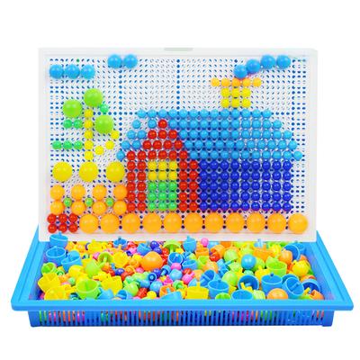296 Teile Kunststoff DIY 3D Puzzle Blöcke Farbkognition Kinder Intellektuelle Entwicklung Spiel Montessori Lernspielzeug für Kinder