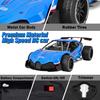 RC Car, Electric Racing Car, Off-Road Drifting, High Speed, High Stability, Alloy Shell, Shock Resistant (Blue)