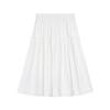 Xiangying Women's White A-Line Ruffle Midi Skirt