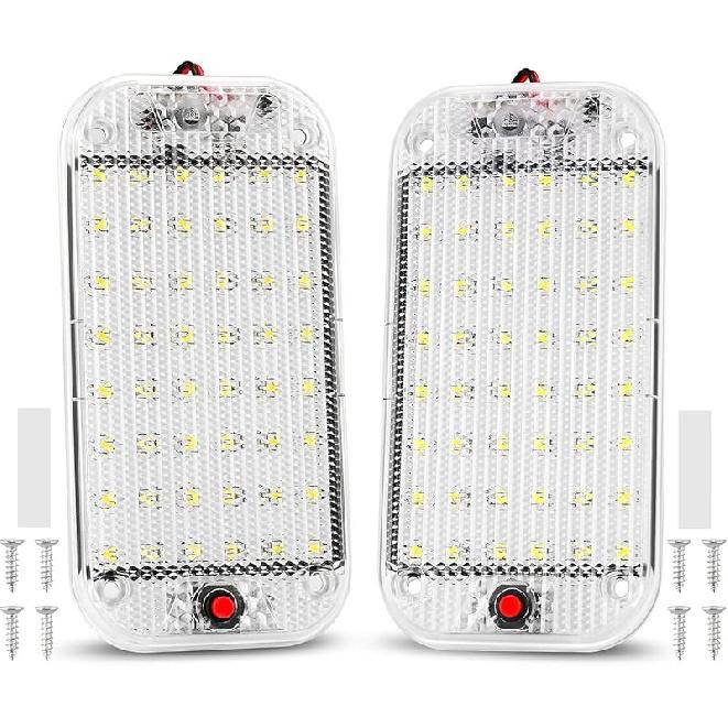 LED Dome Light, RV Interior Lighting 12V-85V 800 Lumens Super Bright RV LED Ceiling Dome Light With ON/Off Switch RV Lights Interior For