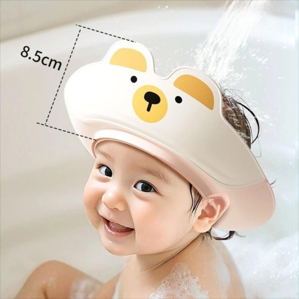 Upward Brim Shampoo Cap Soft Inner Ring Baby Bath Protective Cap Waterproof Baby Bath Hat Children