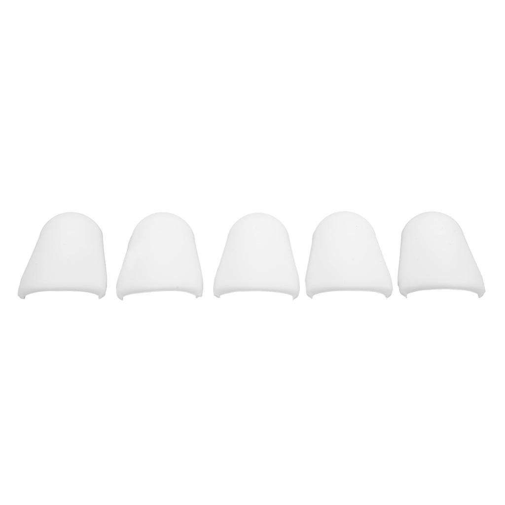 5Pcs Mouthpiece Cap Silicone Protector Accessory Set Kit for Clarinet Saxophone White