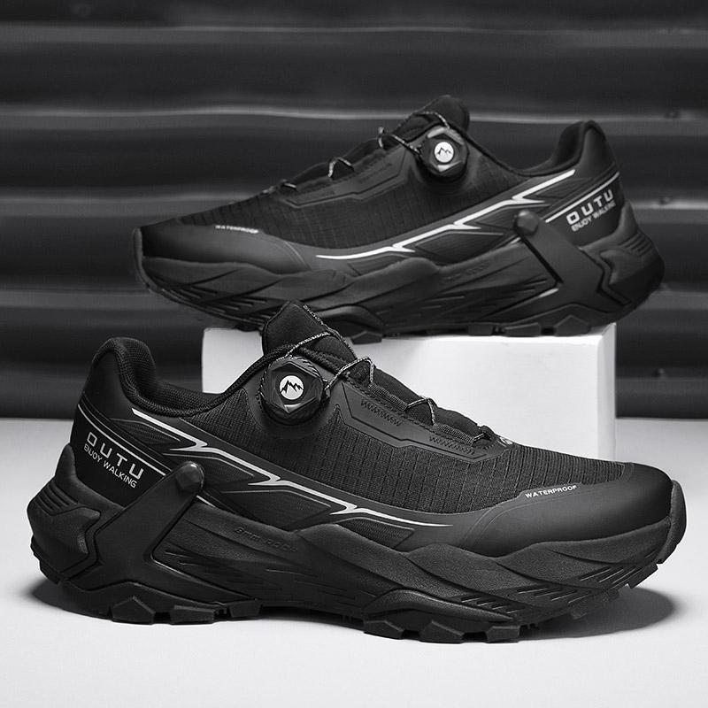 Fashion Four Seasons Rotary Buckle Outdoor Hiking Shoes Waterproof and Non-slip Large Size Men's Sneakers