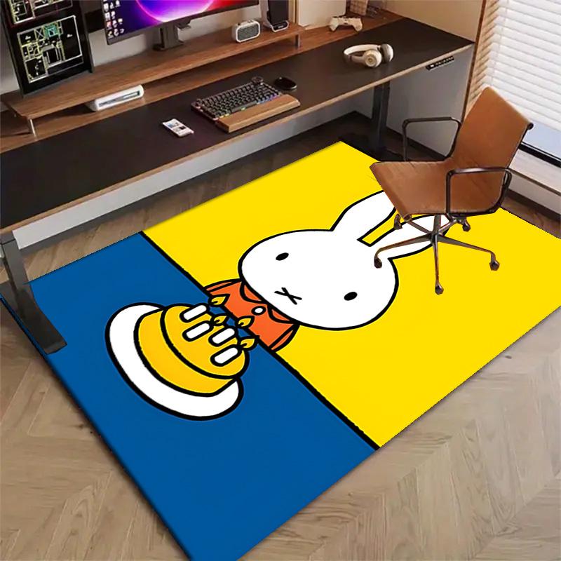 1pc Miffy1 Design Printed Area Rug Carpet for Bedroom Living Room Home Decor Rugs Mat Non Slip Mat Rug for Bedside