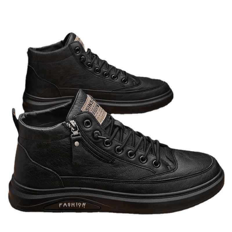 Men's Waterproof Non-Slip Winter Work Shoes with Velvet Lining