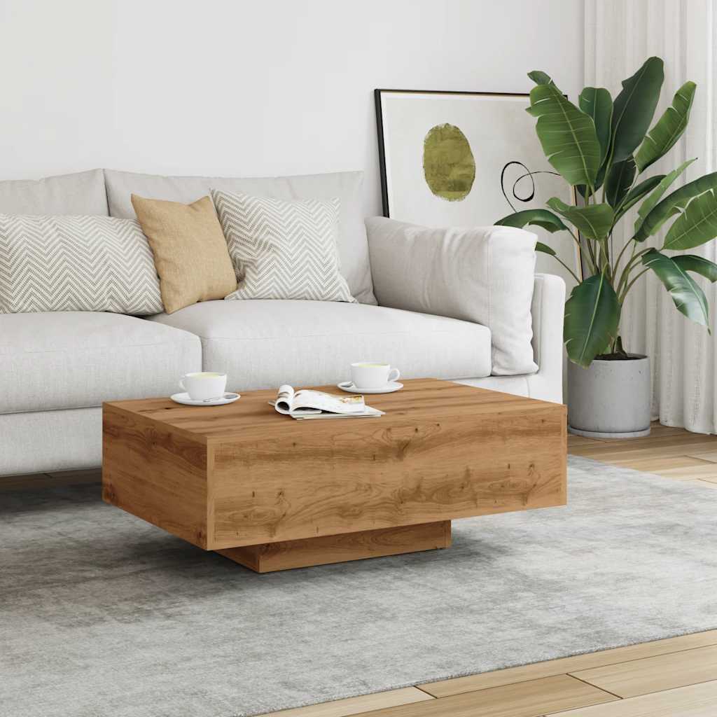  Coffee Table, Artisan Oak 85x55x31 Cm, Wood-based Material