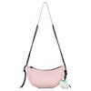 Logo Print Zippered Fabric Crossbody Shoulder Bag Women Bags Pink LAB52402-DPK