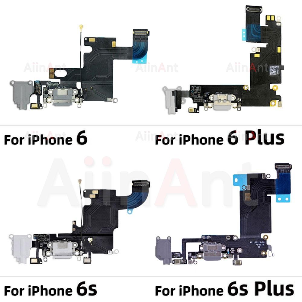 AiinAnt Dock USB Mic Board Charger Connector Fast Charging Port Flex Cable For iPhone 5s 6 6s Plus SE 2 3 2020 2026 Phone Parts