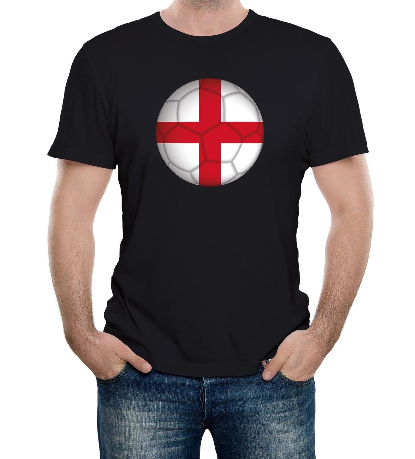 Mens England Football Supporter T-Shirt Mens Womens Tees Top World Cup Euros Copa America Country S