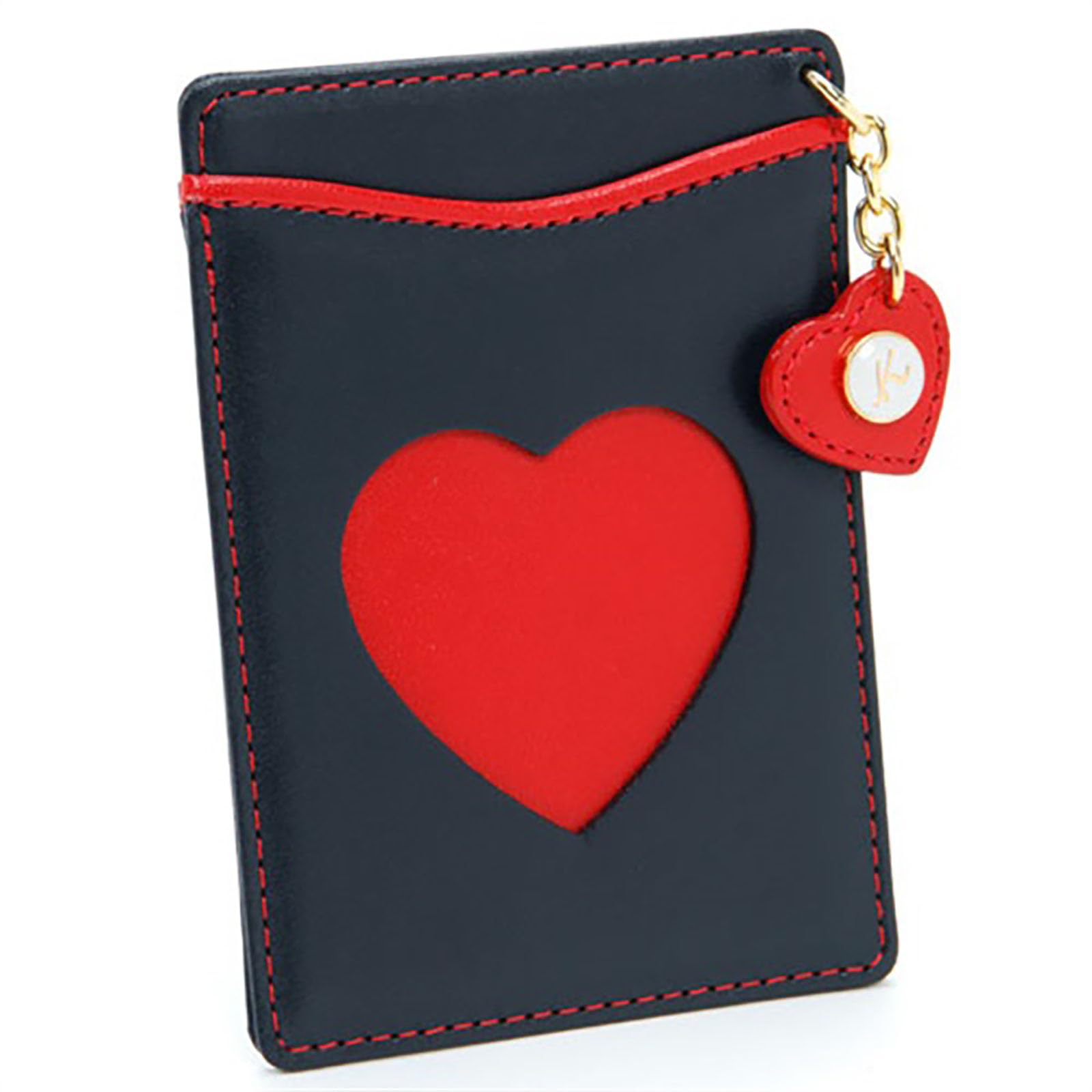 

Kitamura Heart Motif Pass Case NH0570 Dark BlueRed [Navy] 10702