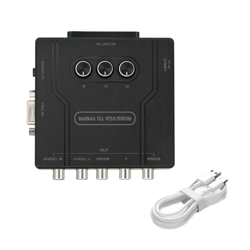 

Відеоігровий адаптер Plug & Play Перетворює RGBS SCART VGA на компонентний YPBPR без затримок для ретро-консолей 1