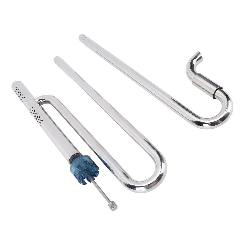 Inflow and Outflow Pipe Set Stainless Steel 360 Deg Rotation Remove Oil Film Long Lasting Use for Aq