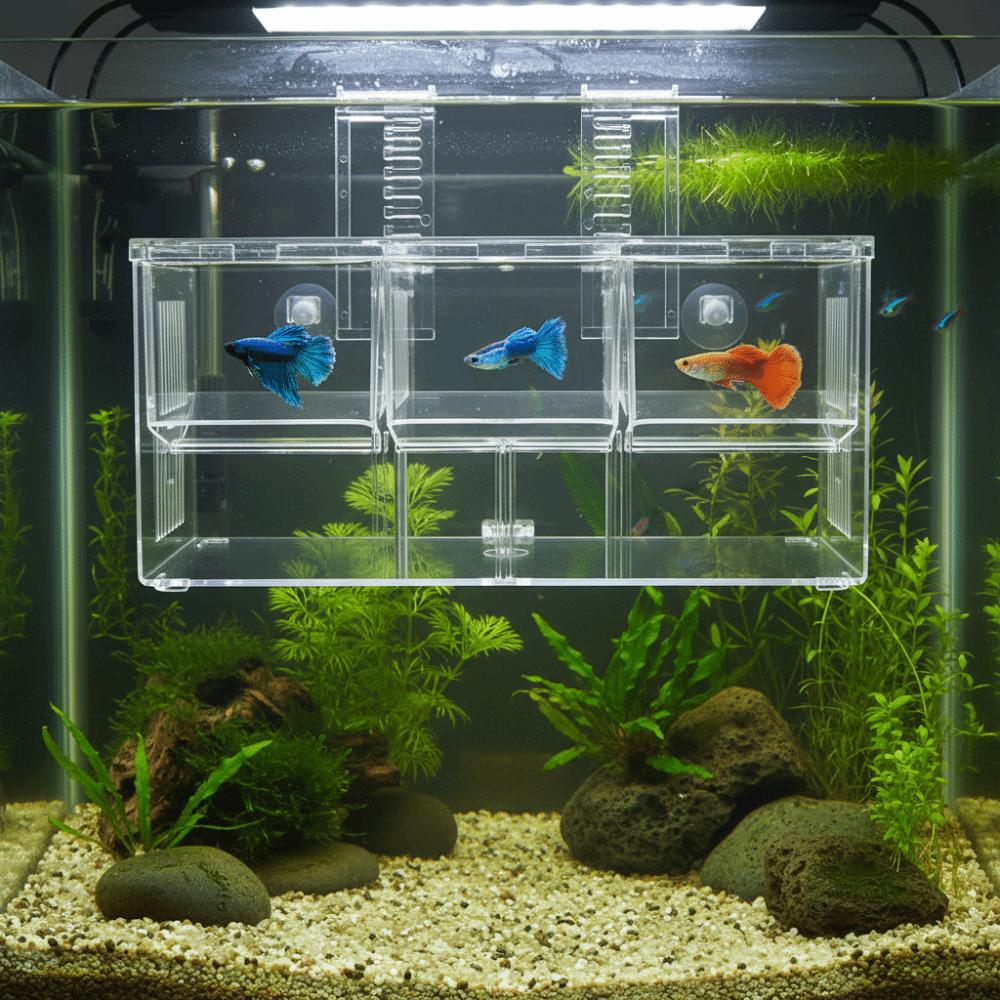 Highly Transparent Fish Breeding Box Acrylic Double Layer Hatching Incubator Suspension Aquarium Isolation Box Nursery