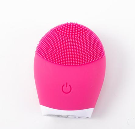 Electric Silicone Facial Cleanser Massager Skincare Tool with Vibration Pore Cleaning Beauty Machine Self-Battery Powered