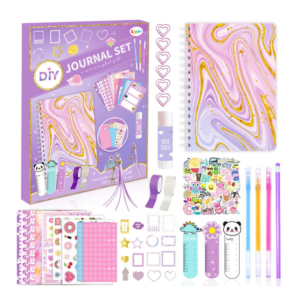 

ideamall Набор канцелярских товаров для начальной школы Милый дневник и журнал для девочек, студентов, фиолетовый