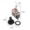 Heavy Duty Toggle Flick Switch with Waterproof Cover 15A 250V Rocker Switch Car Boat On Off SPST Terminal Auto Toggle Switch