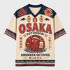 Osaka Dotonbori Fodboldtrøje Japansk Blæksprutte Fodbold T-shirt Rejse Souvenir Street Food Grafisk Skjorte Retro Japan Beklædning Ramen