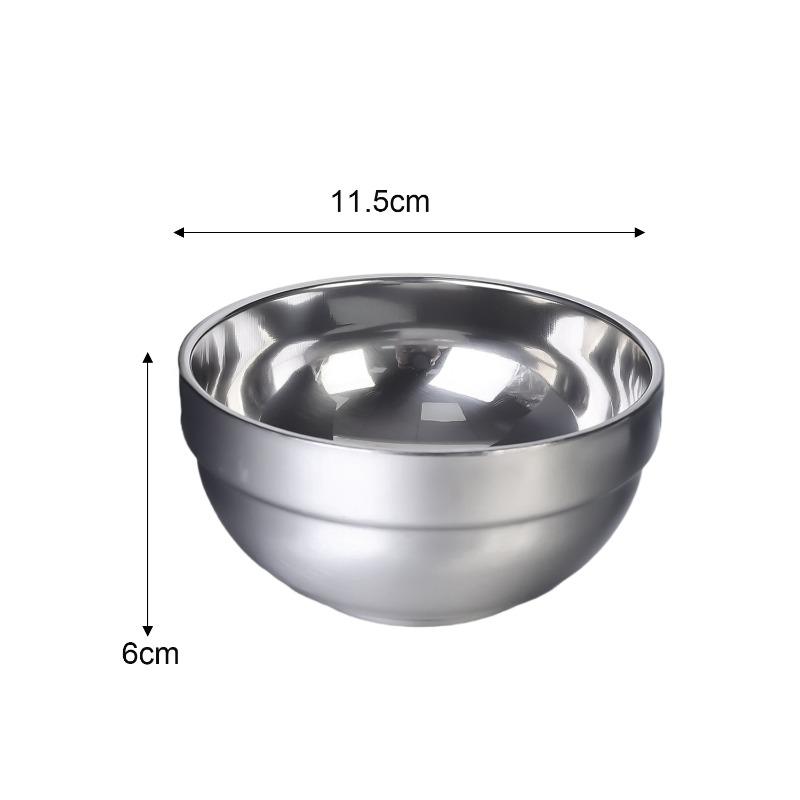 304 Stainless Steel Bowl Double-layer Soup Rice Bowls Anti Scalding Bowls Large Capacity Food Container Noodle Kitchen Tableware