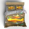 Airplanes in vibrant colors. Bedding sets Duvet cover sets Duvet covers Pillowcases(1*Duvet Cover 2*Pillowcases without duvet insert)